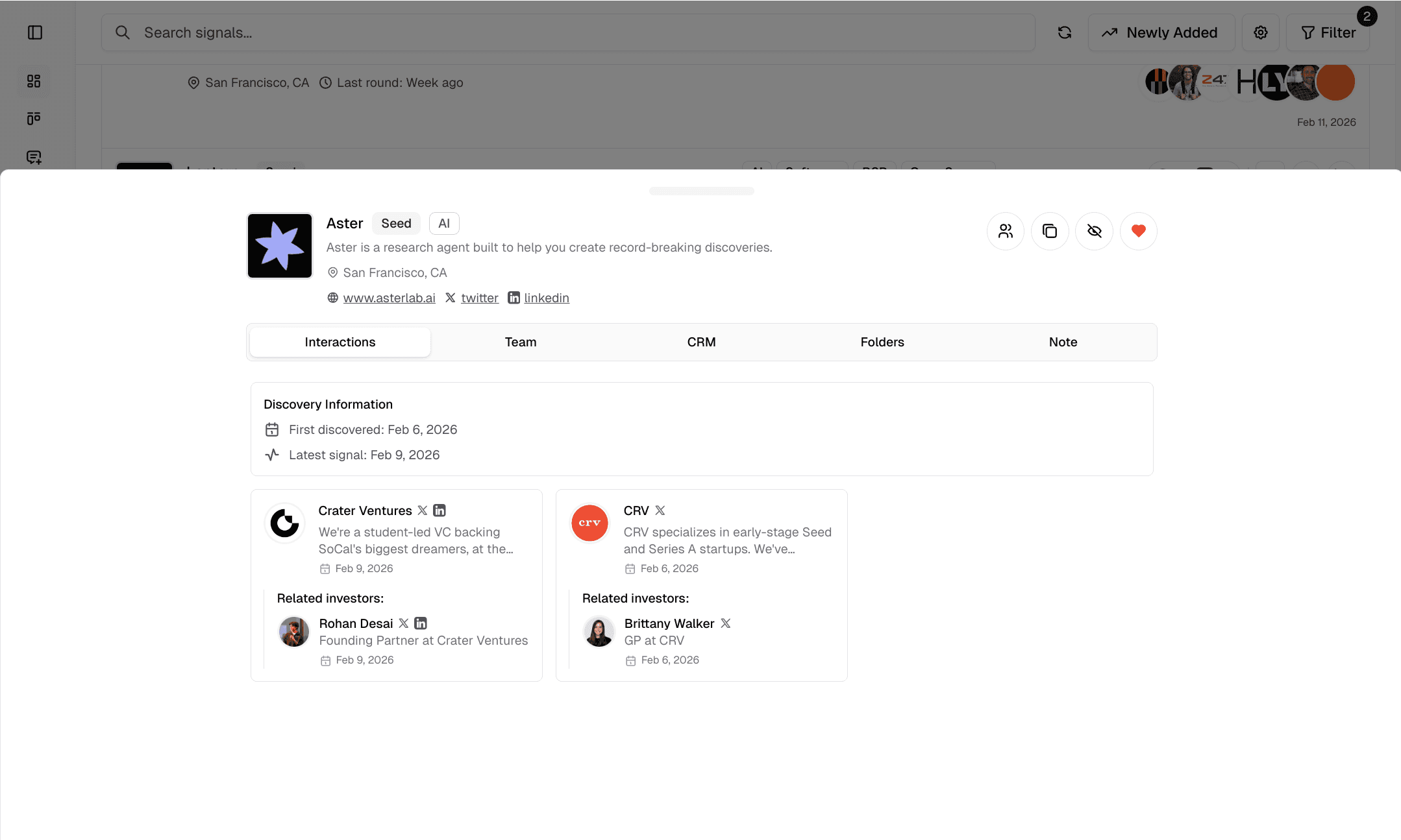 Signal Card — light theme
